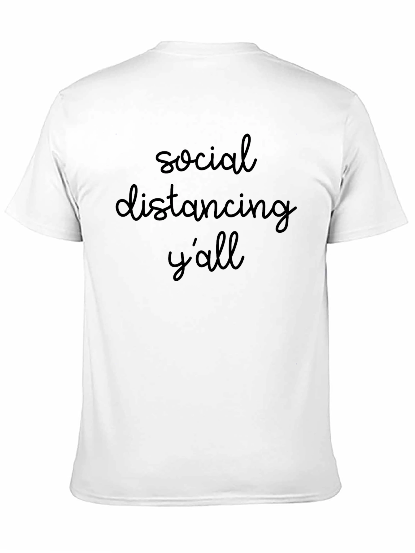 Black Social Distancing Y'all Black Graphic Tee view 11