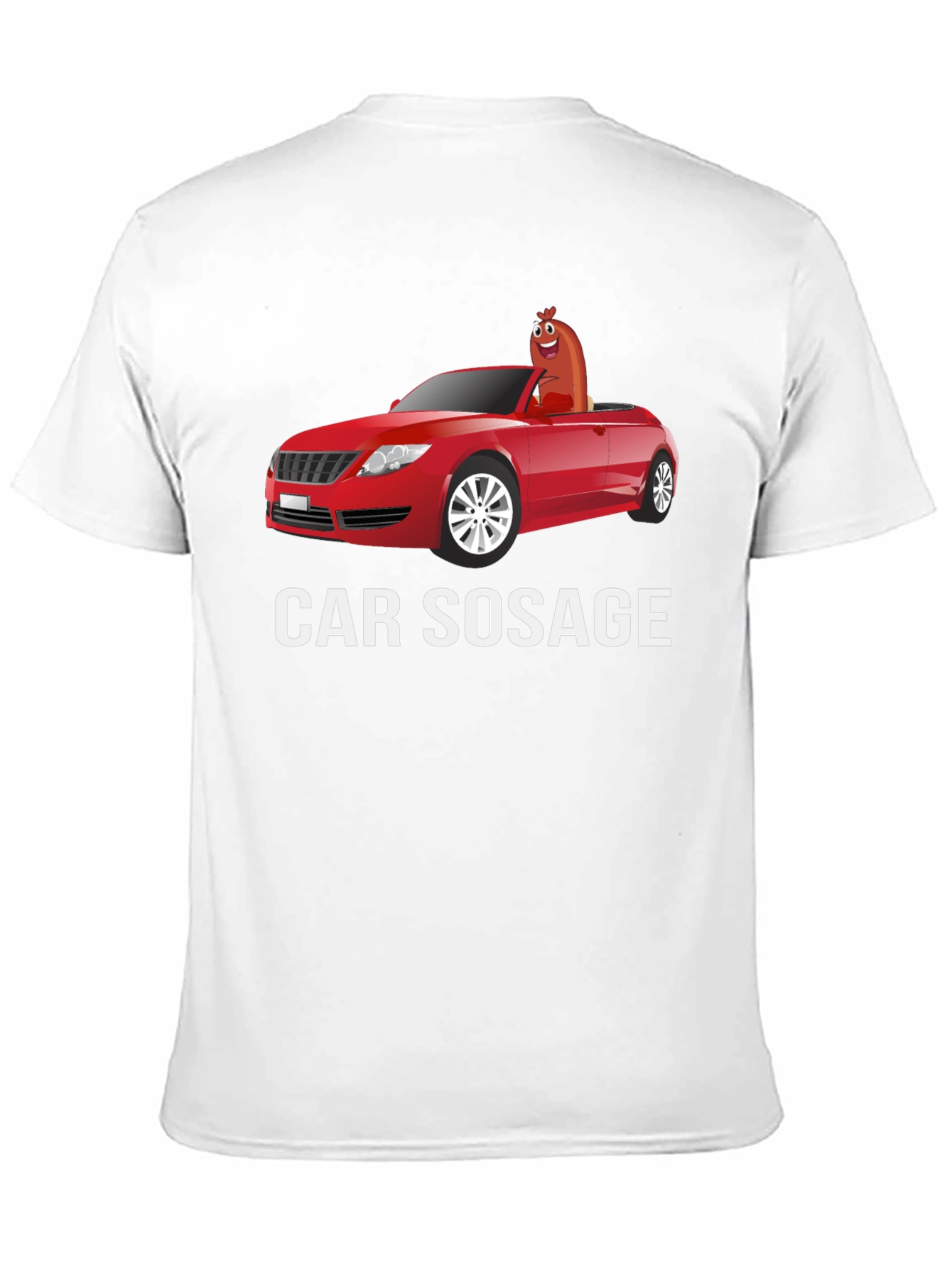 Black Car Sausage Graphic T-Shirt - Unisex Cotton Tee view 11