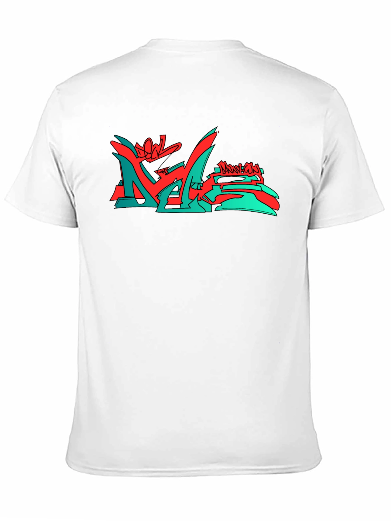 Black Modern Graphic Print Crew Neck T-Shirt view 11