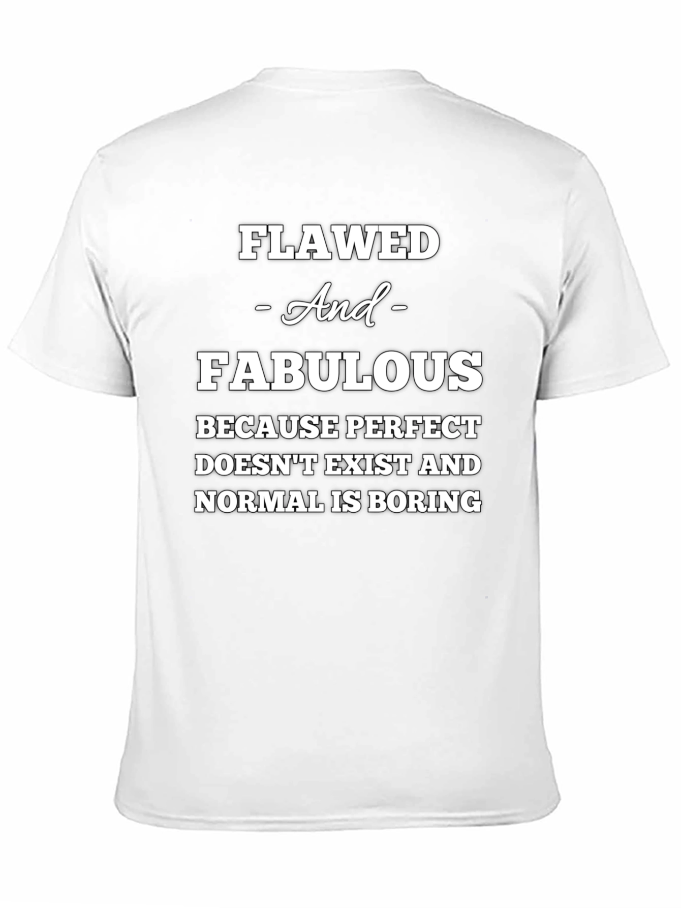 Black Flawed & Fabulous Graphic Tee - Black Cotton Blend Shirt view 11