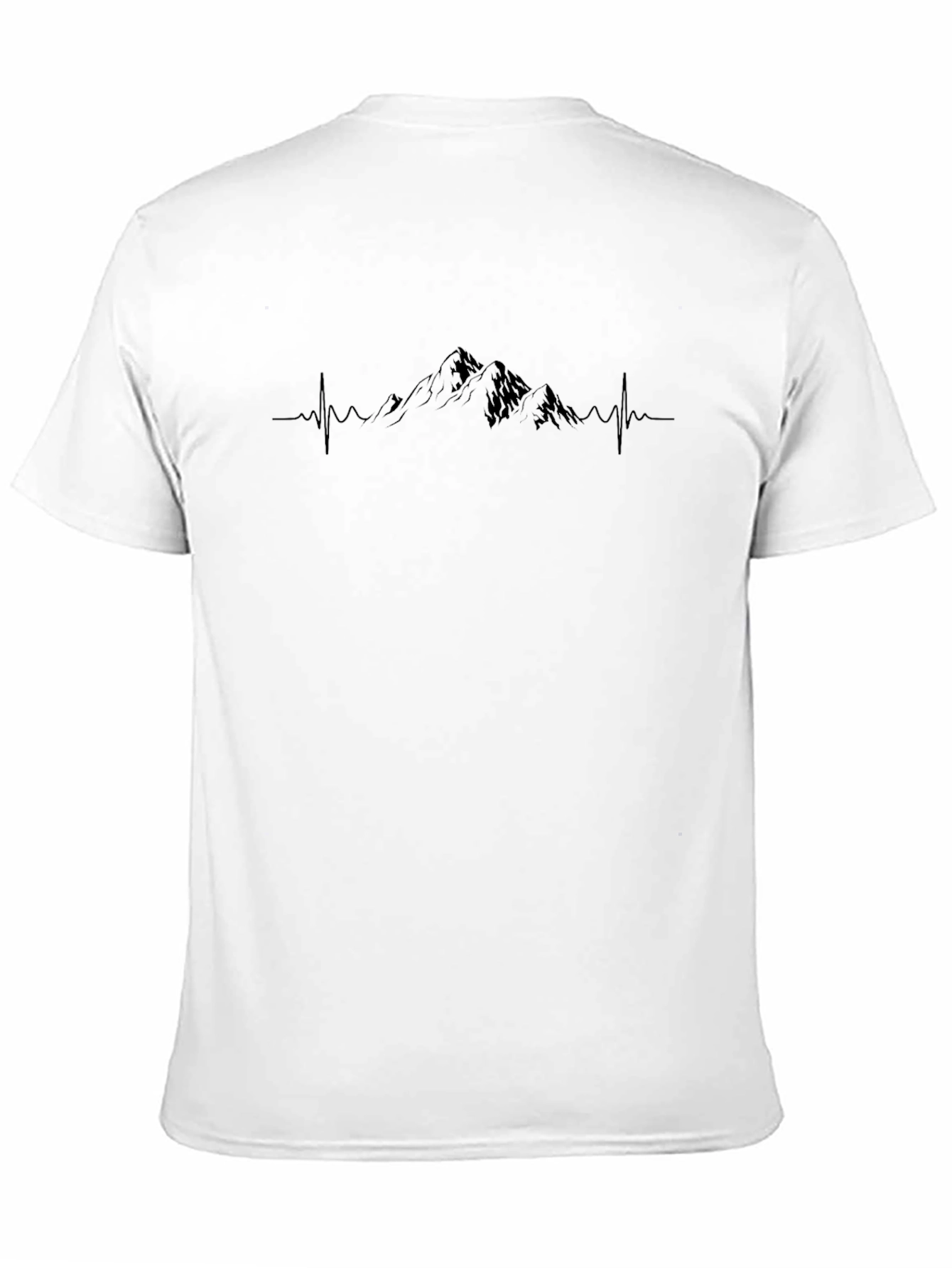 Black Mountain Heartbeat Graphic Tee - Black Cotton T-Shirt view 11