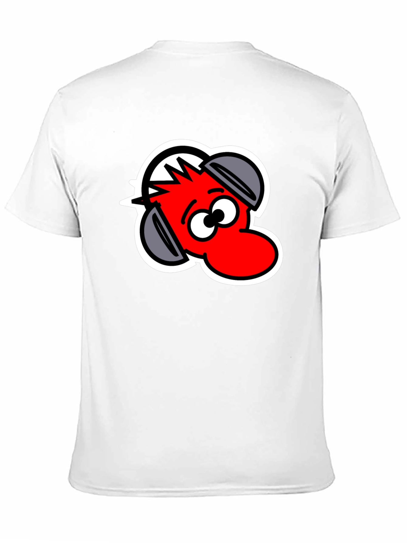 Black Cartoon Headphone T-Shirt - Black view 11