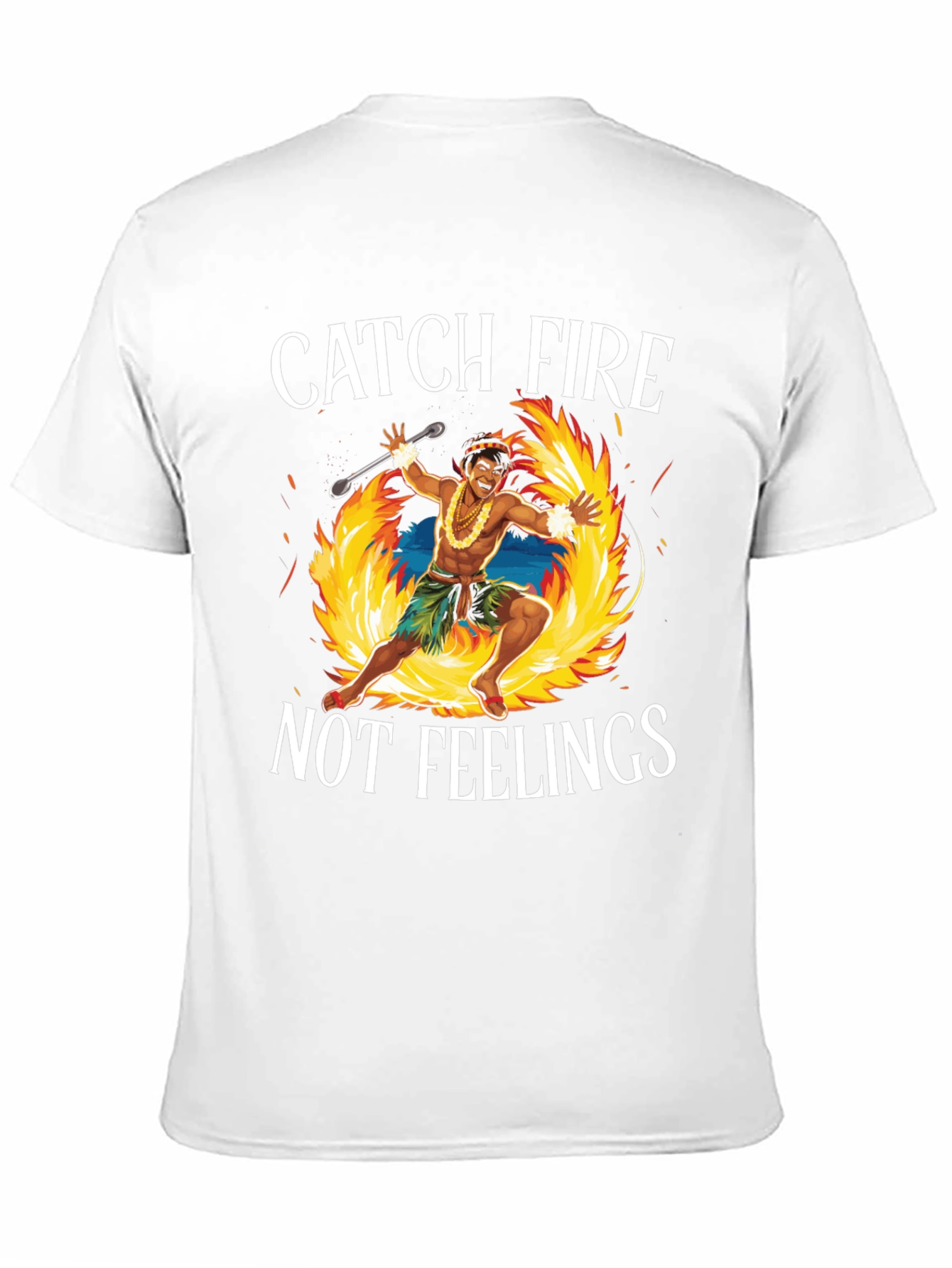 Black Catch Fire Not Feelings T-Shirt view 11