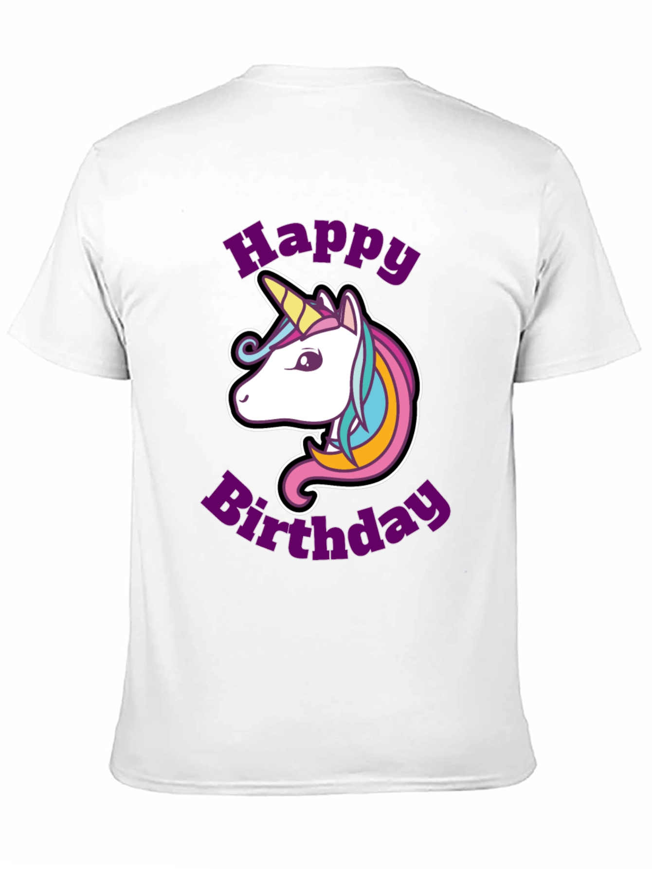 Black Unicorn Happy Birthday Graphic T-Shirt view 11