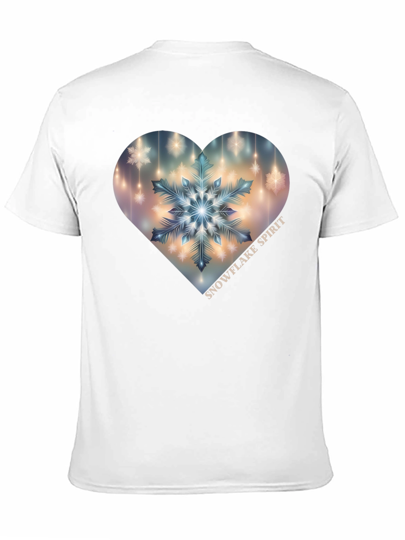 Black Snowflake Spirit Heart Graphic Tee - Black view 11