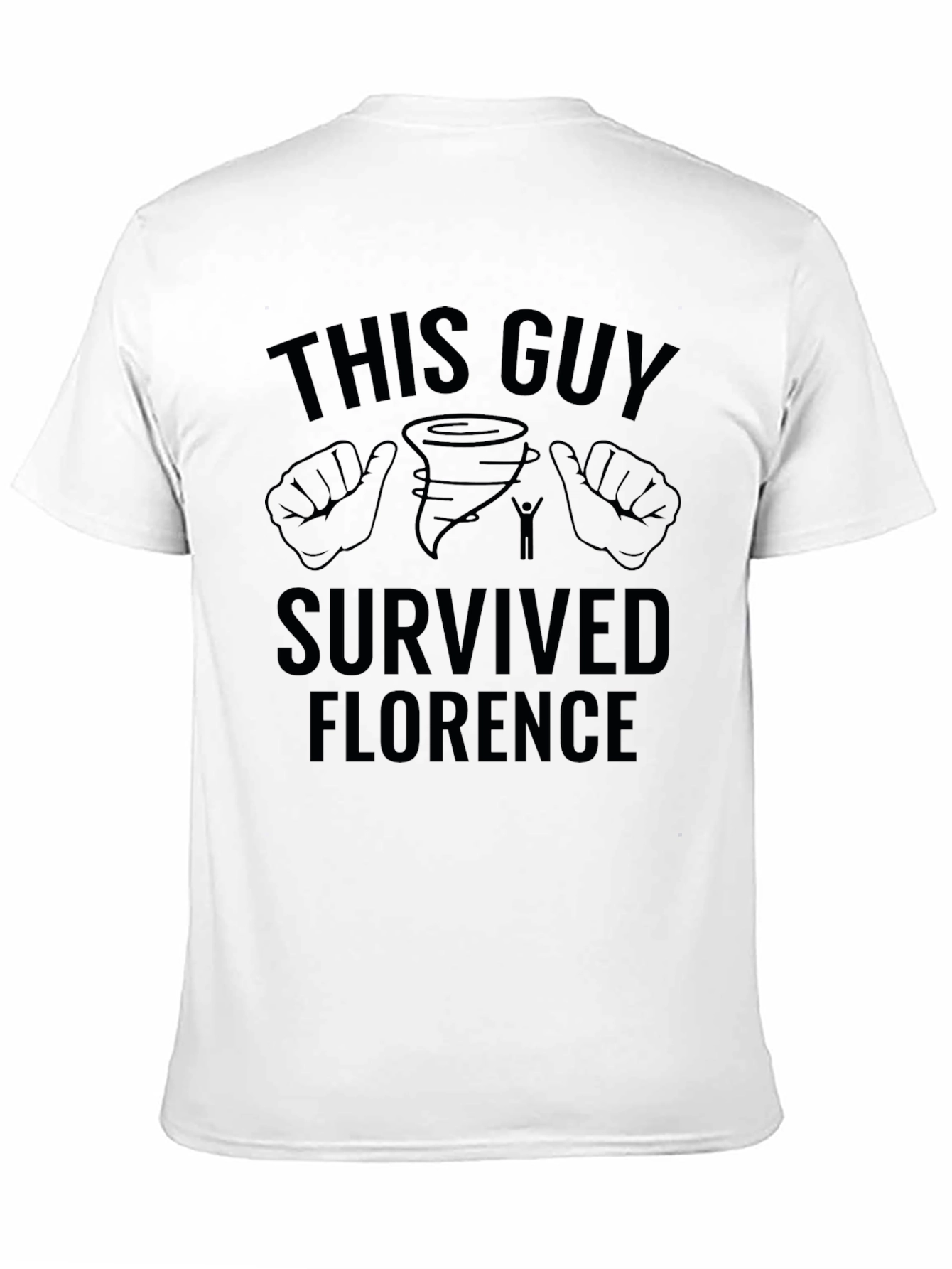Black This Guy Survived Florence Black Graphic T-Shirt view 11