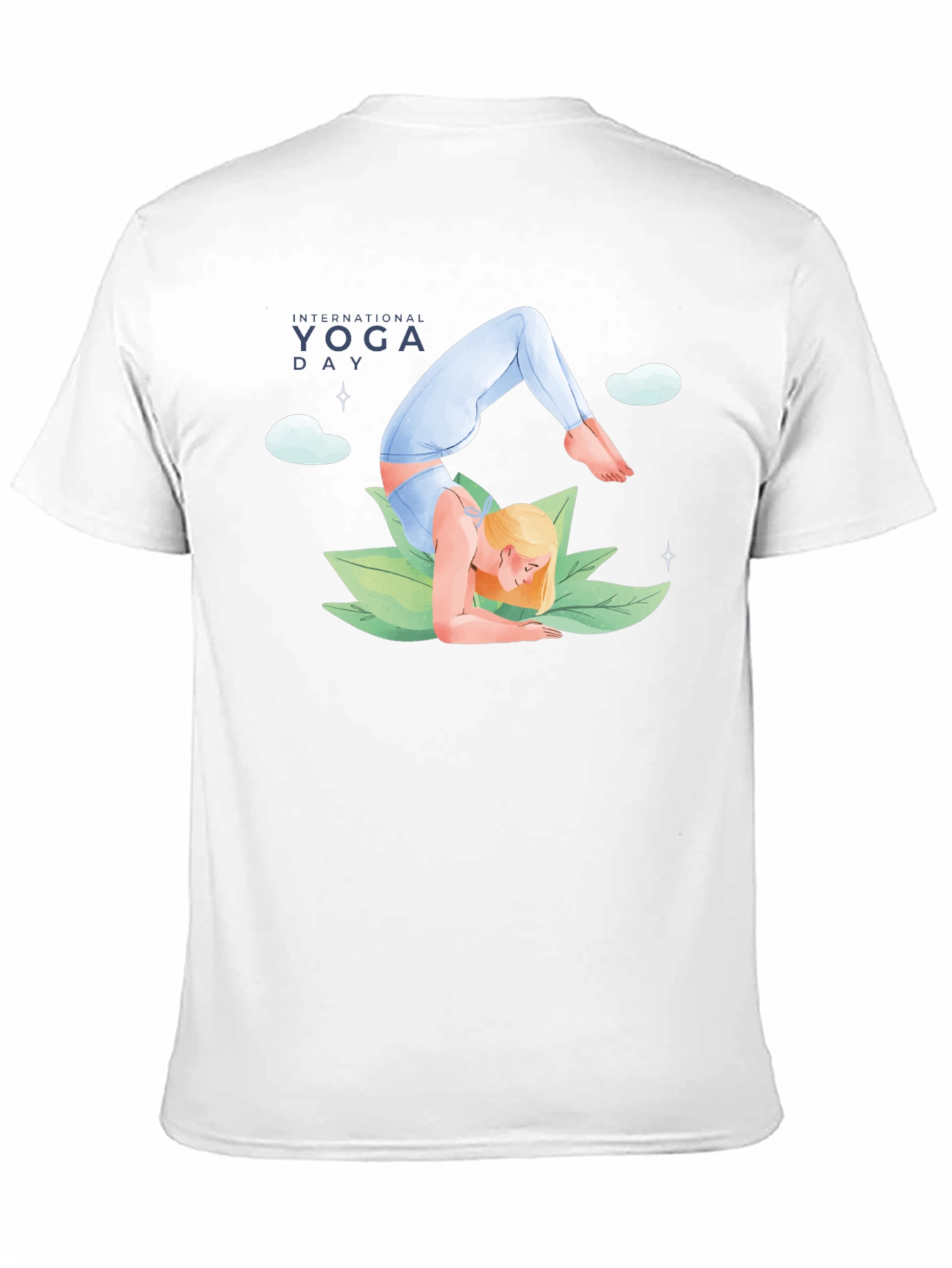Yoga Day Graphic Tee - Black Cotton - 11