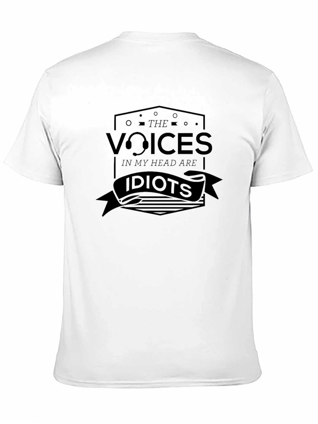 Black Voices In My Head Graphic Tee - Black Crew Neck view 11