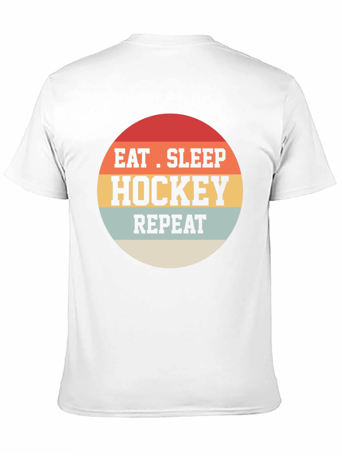 Black Eat Sleep Hockey Repeat T-Shirt view 11