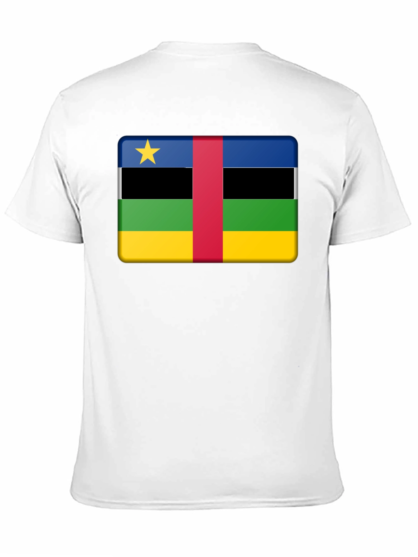 Black Central African Republic Flag T-Shirt view 11
