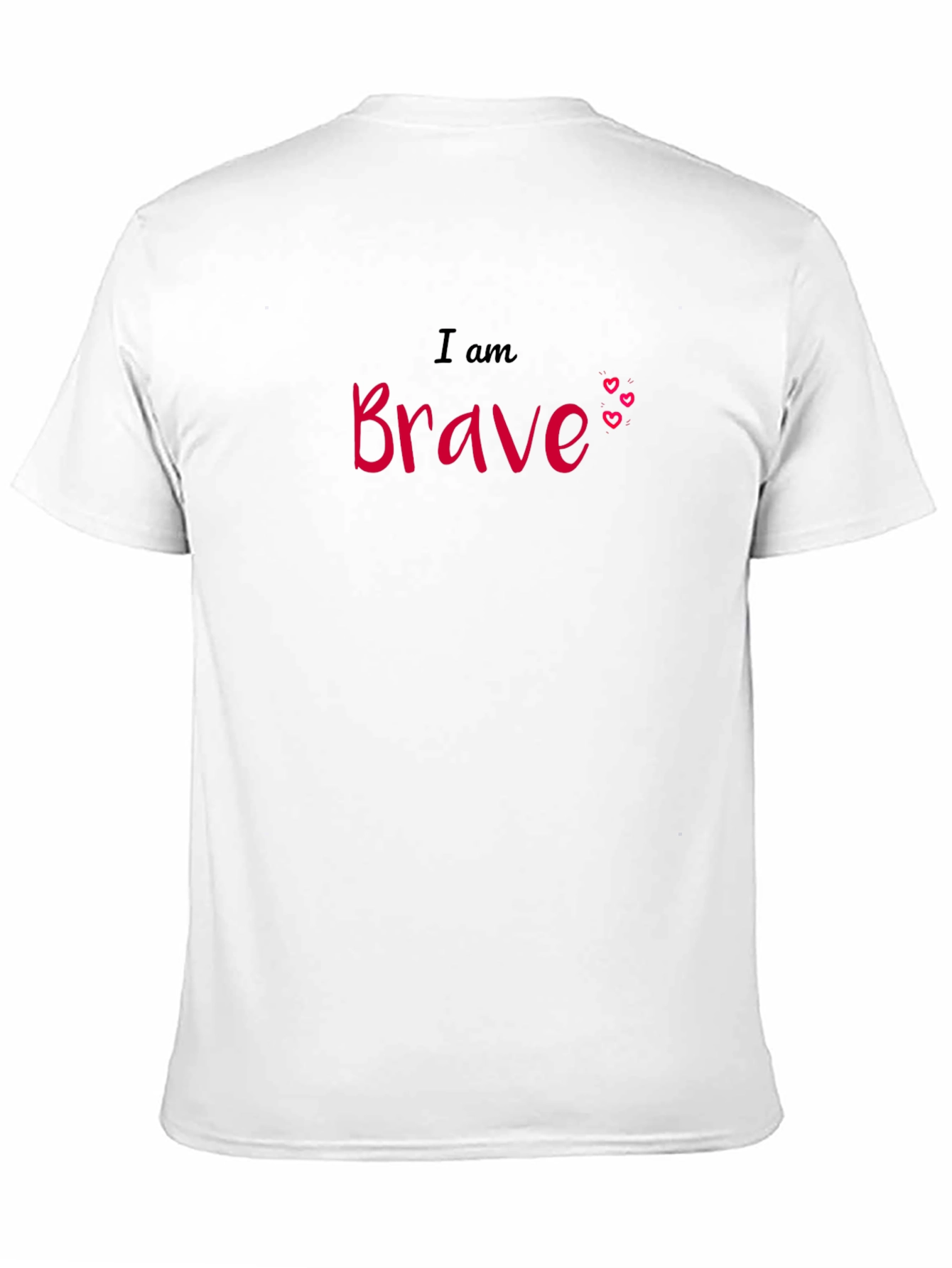 Black I am Brave Graphic Tee - Black Cotton Comfort view 11