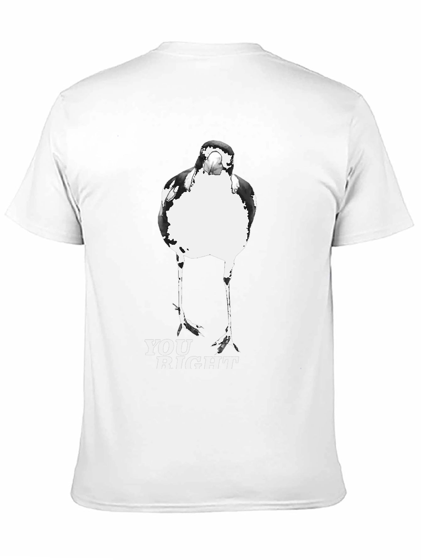 Black You Right Bird Graphic Tee - Black Cotton Blend T-Shirt view 11