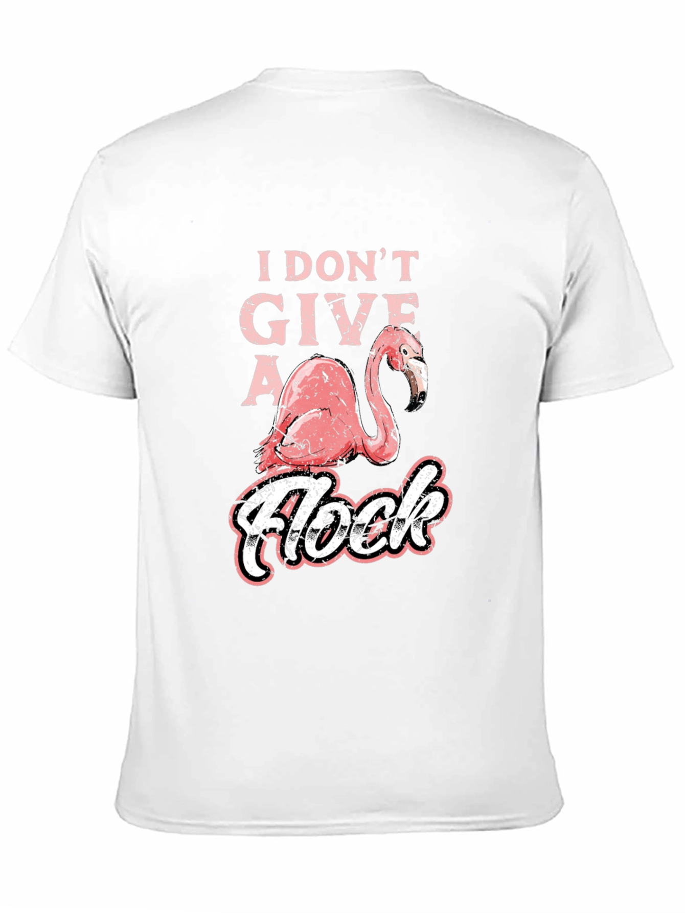 Black I Don't Give a Flock Flamingo Graphic T-Shirt view 11