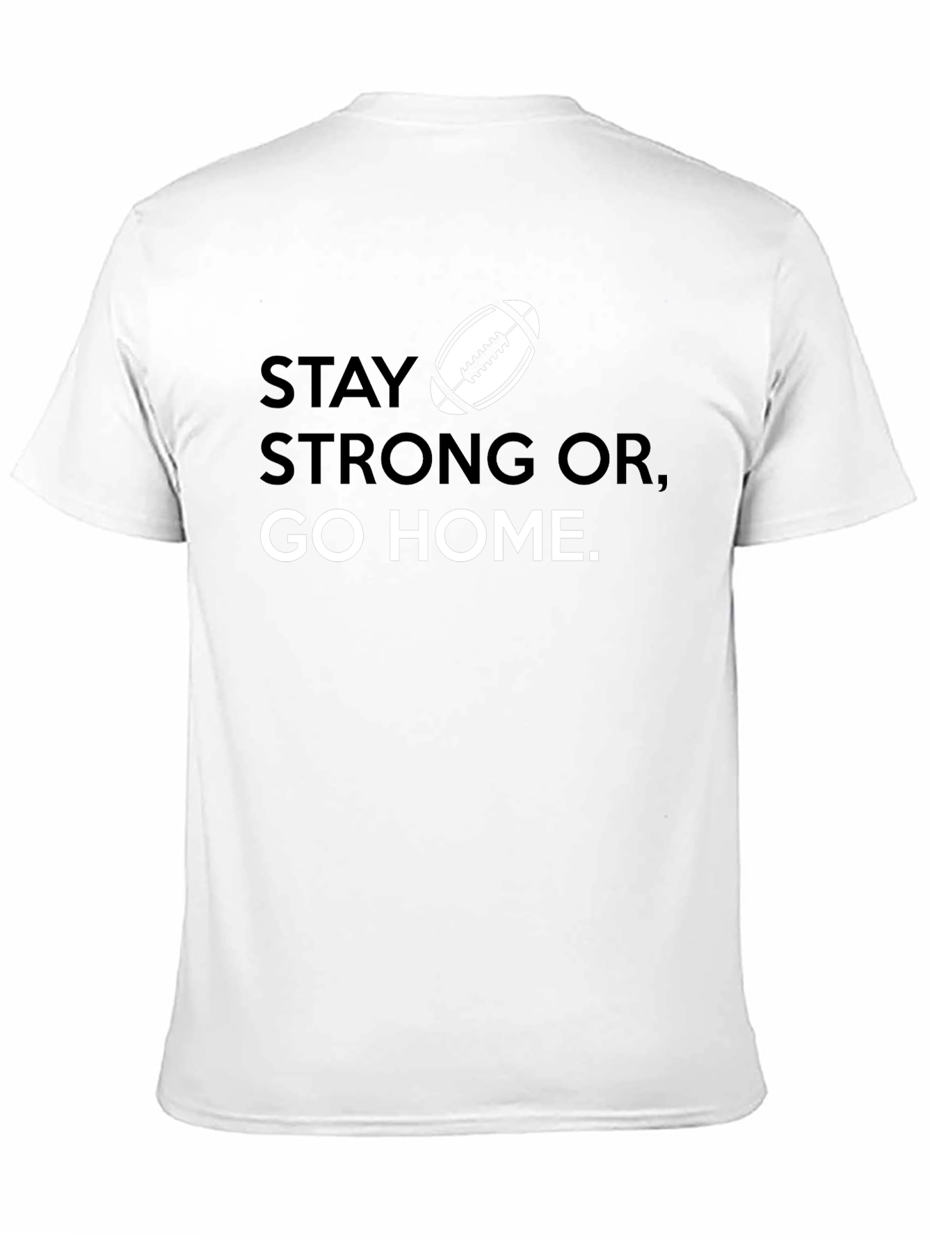 Black Stay Strong Football Graphic T-Shirt view 11