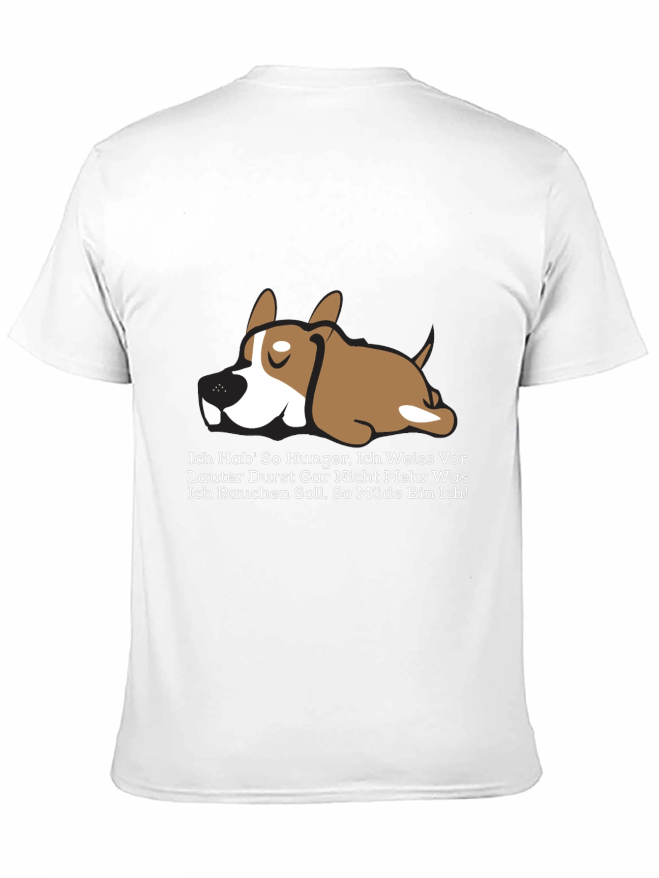 Black Lazy Dog Graphic Tee - Funny German Slogan T-Shirt view 11