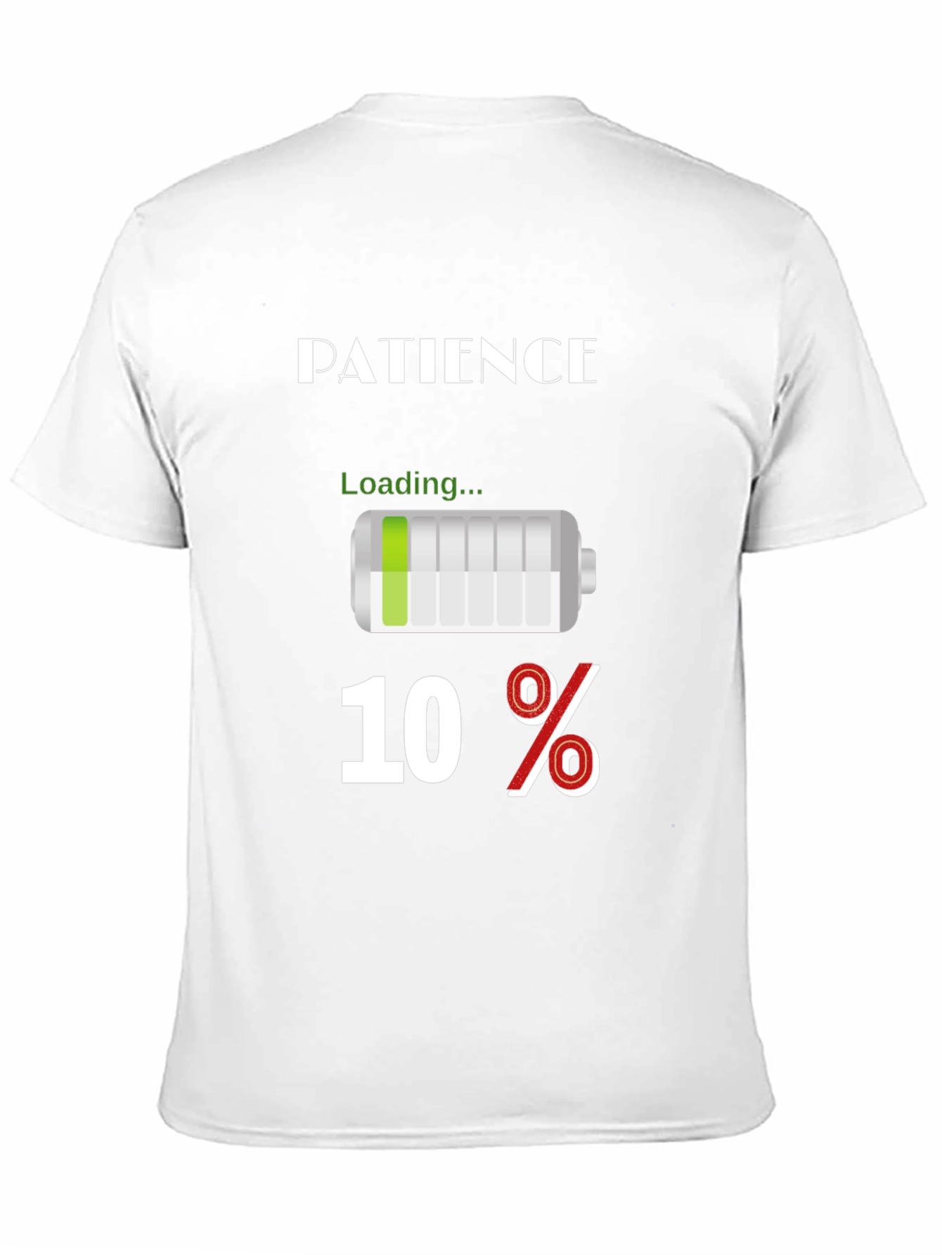 Black Patience Loading Funny Graphic T-Shirt view 11