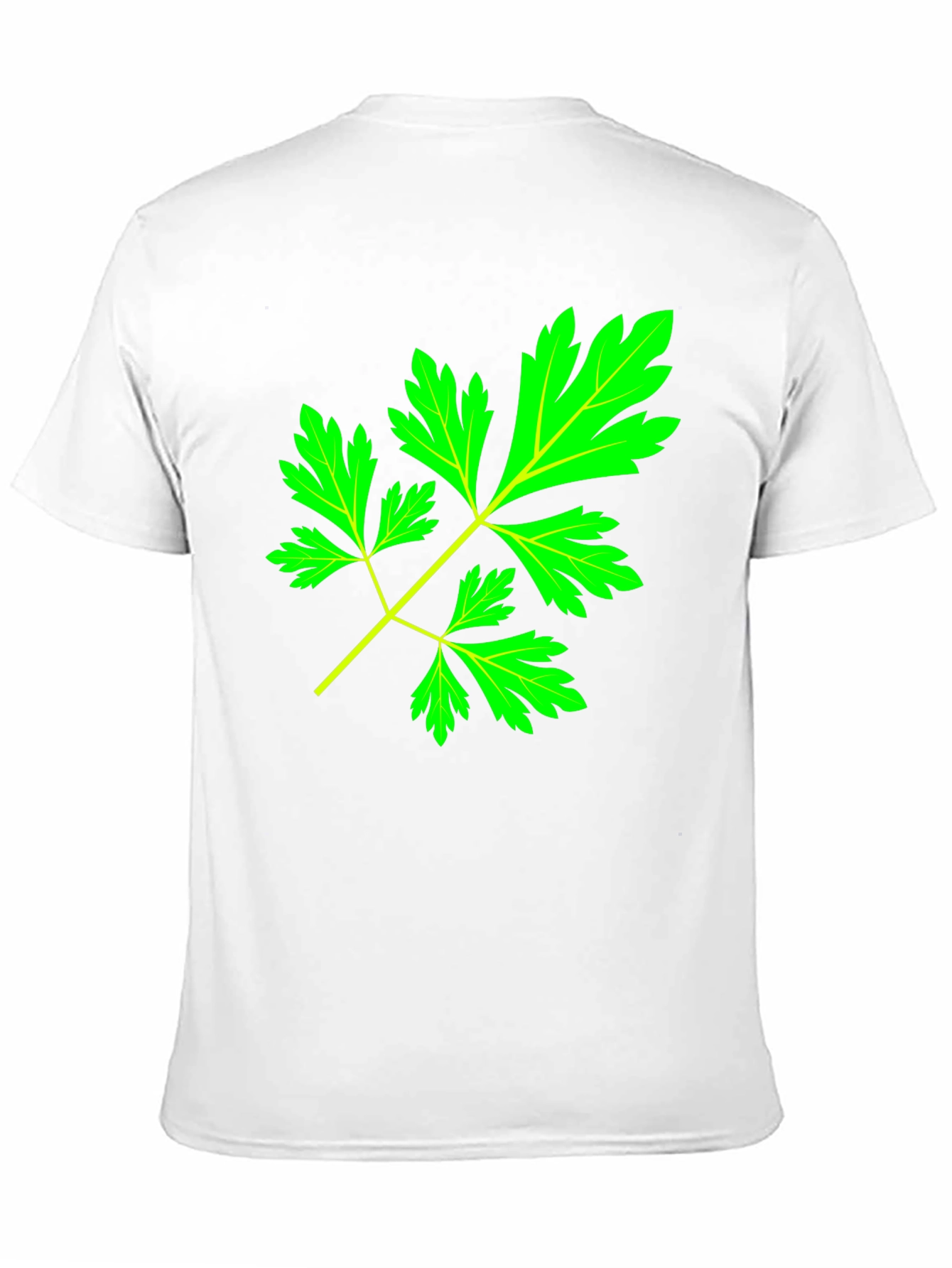 Black Herbal Leaf Black T-Shirt view 11