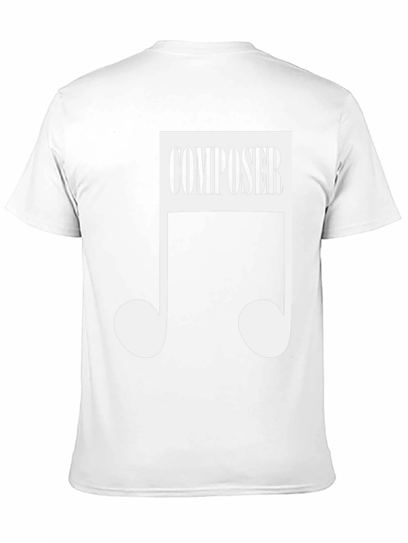 Black Composer Music Note Black T-Shirt view 11