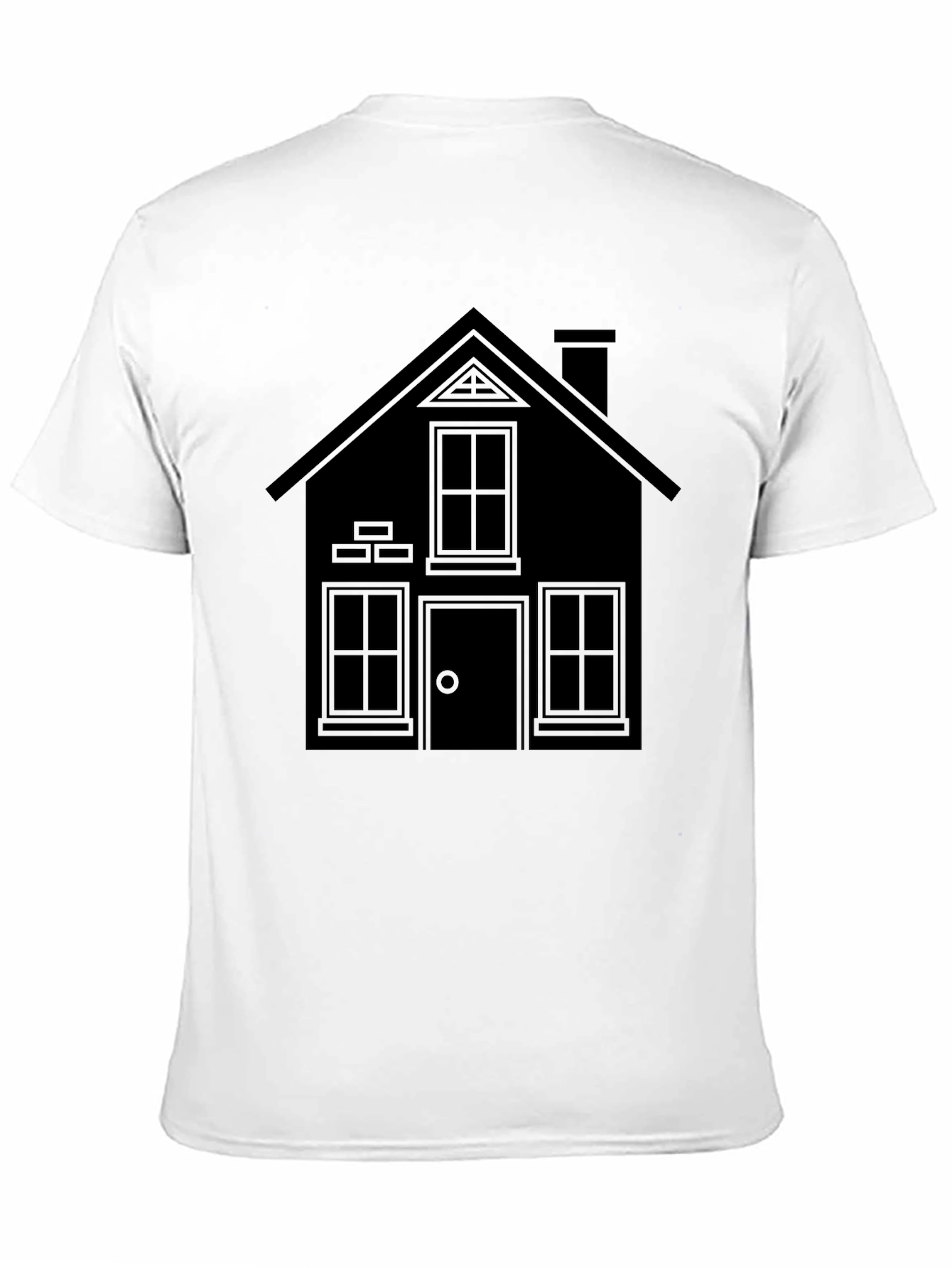 Black Modern Minimalist House Graphic Tee - Black view 11