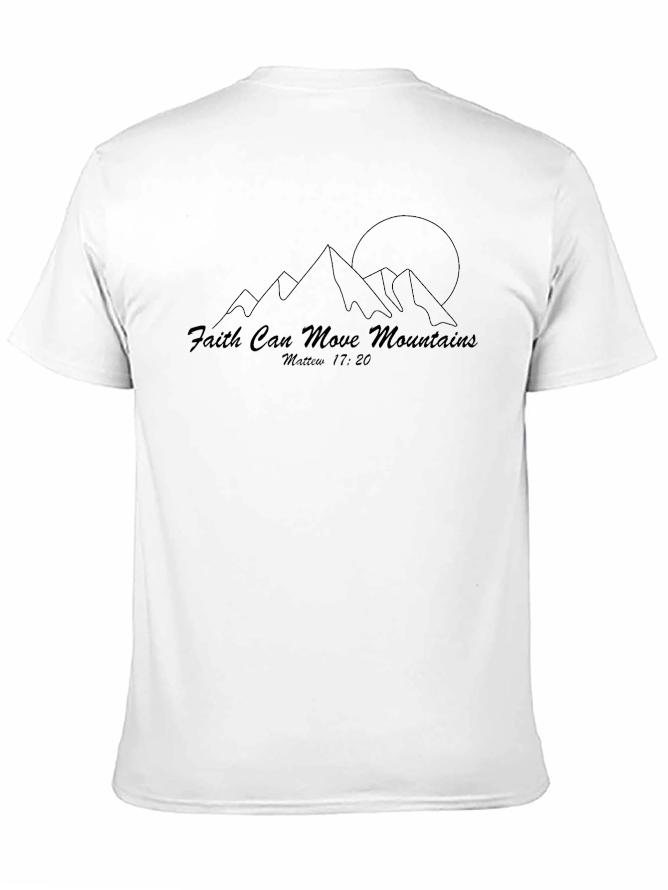Black Faith Can Move Mountains Graphic Tee view 11