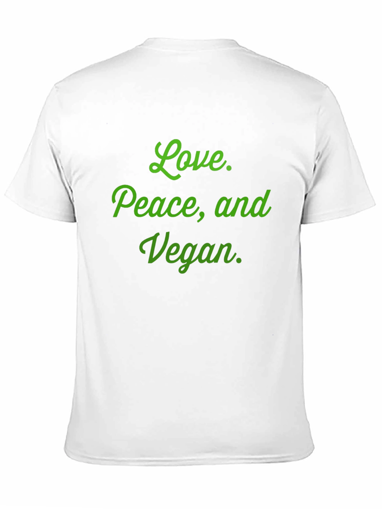 Black Love Peace Vegan T-Shirt - Black Cotton Blend view 11