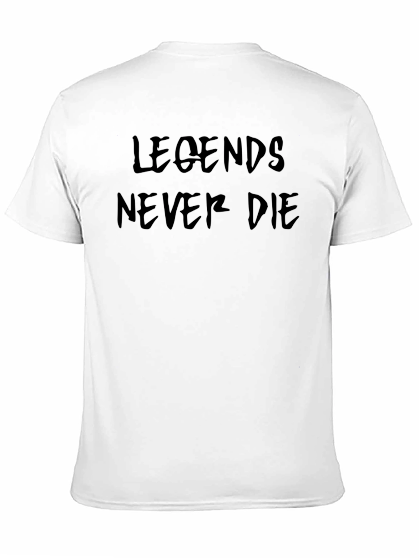 Black Legends Never Die Black Graphic T-Shirt view 11
