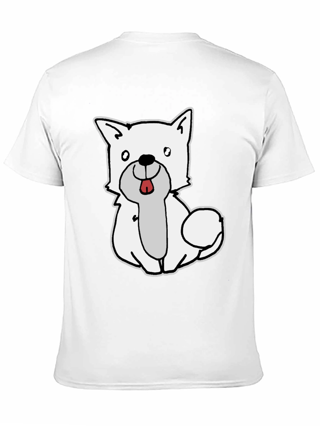 Black Cute Dog Graphic Black T-Shirt view 11