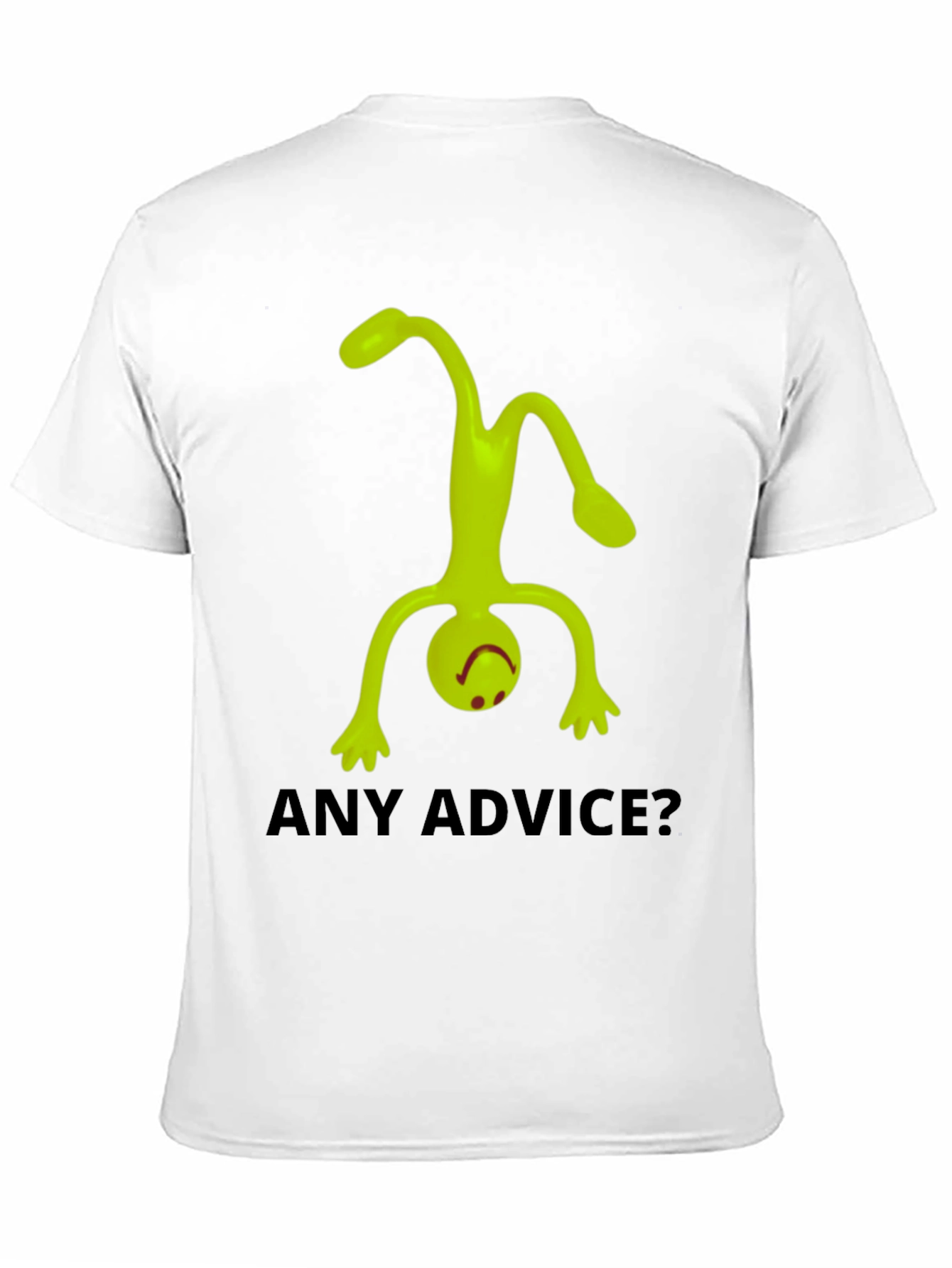 Black Any Advice? Funny Graphic Tee view 11