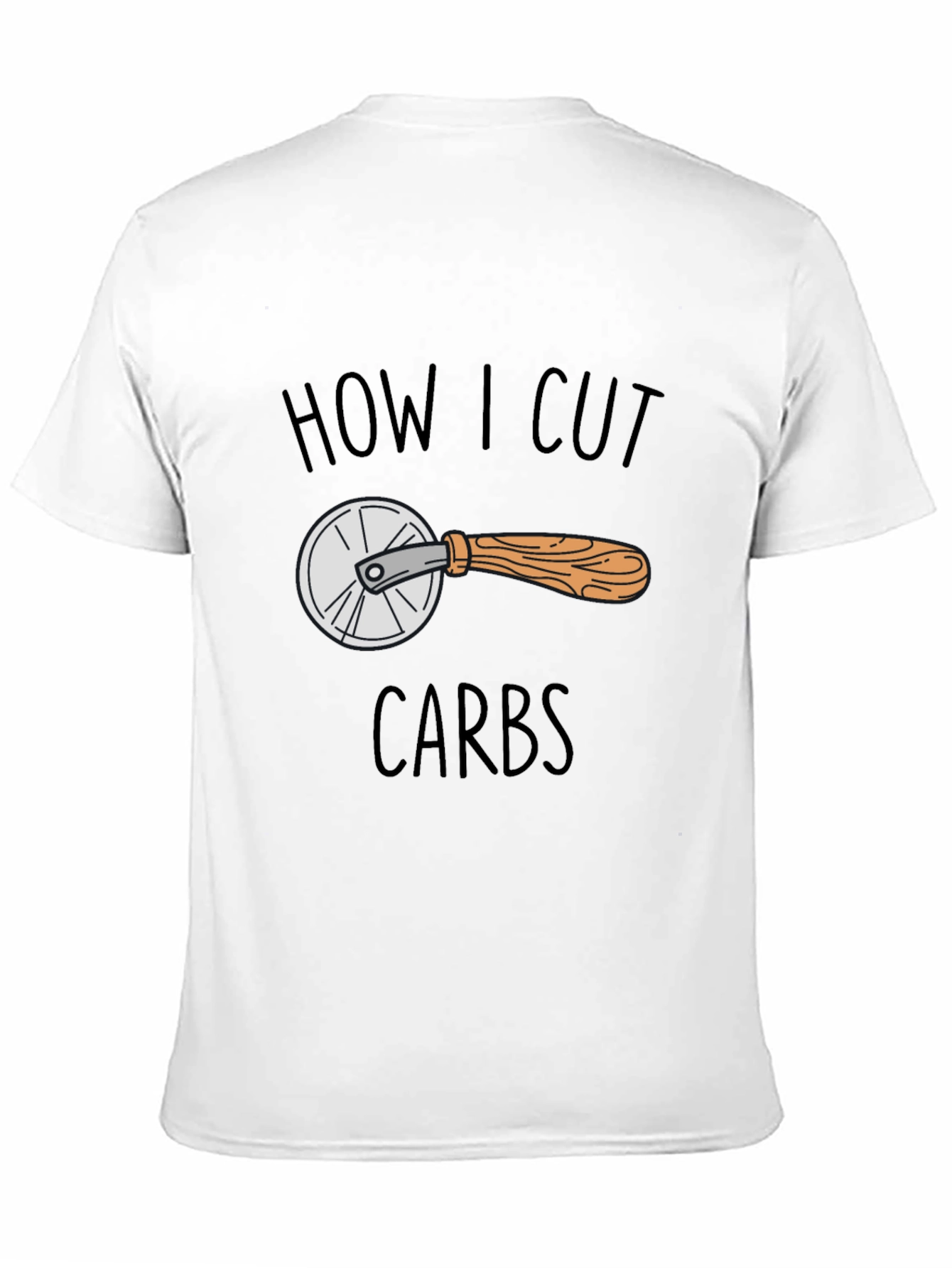 Black How I Cut Carbs Funny Graphic Tee view 11