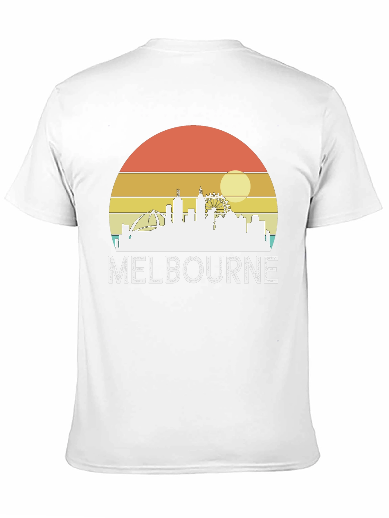 Melbourne Skyline Retro Graphic Tee - 11
