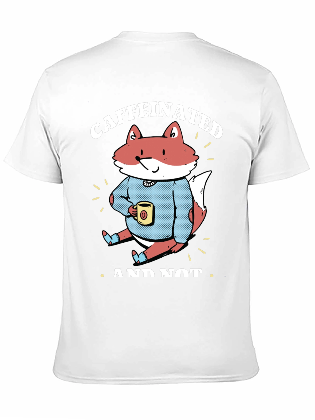 Black Caffeinated Fox Graphic Tee - Casual Comfort view 11