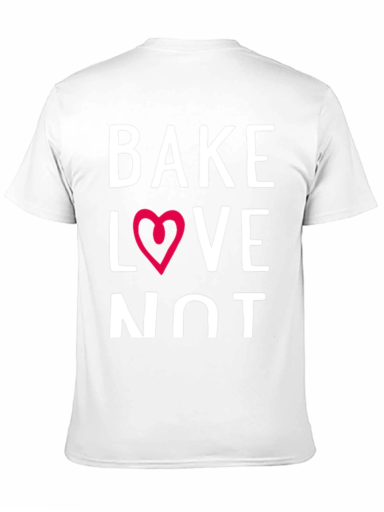 Black Bake Love Not T-Shirt - Black Crew Neck Short Sleeve view 11