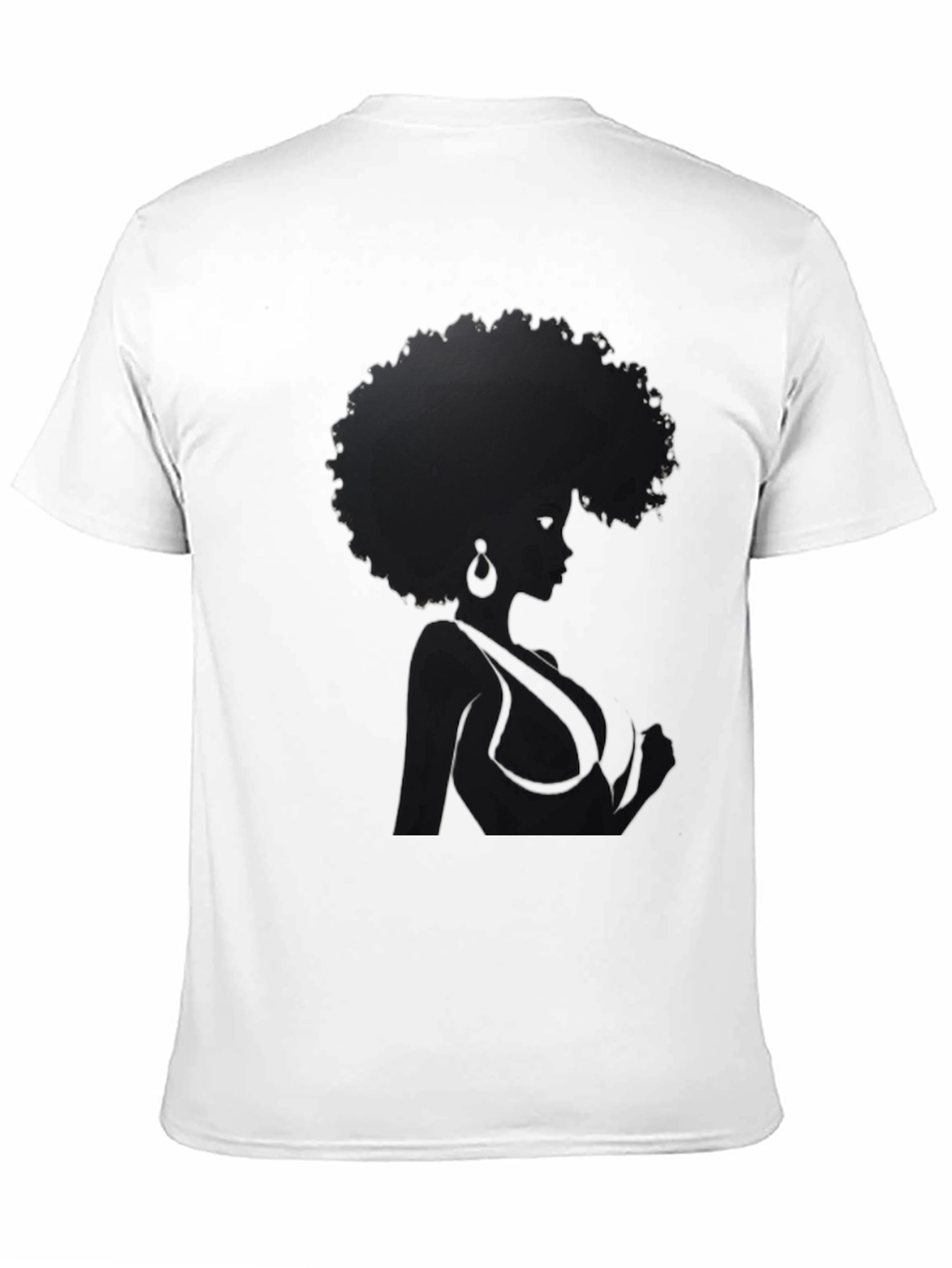 Black Afro Woman Graphic Tee - Stylish Black T-Shirt view 11