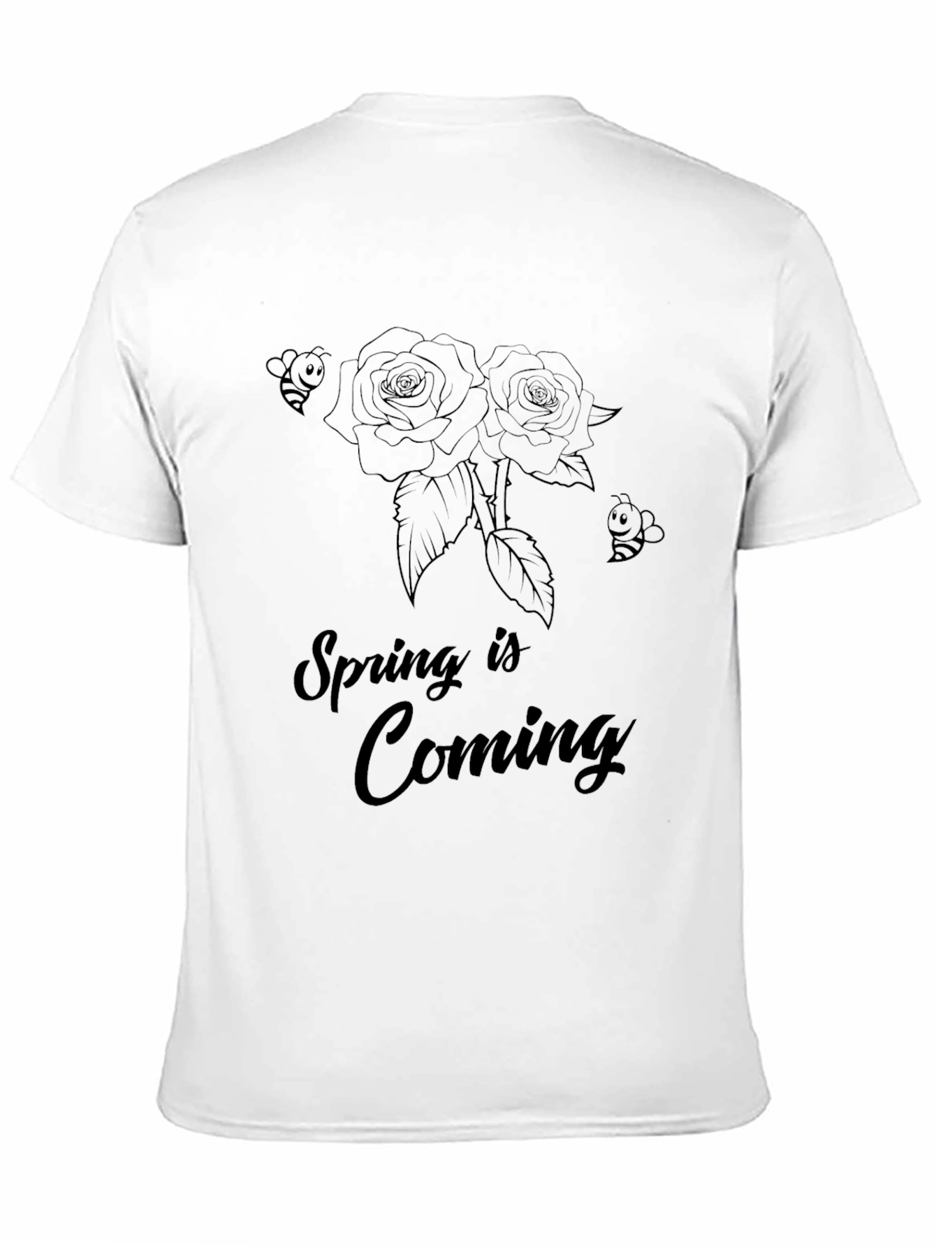 Black Spring is Coming Black Graphic Tee view 11