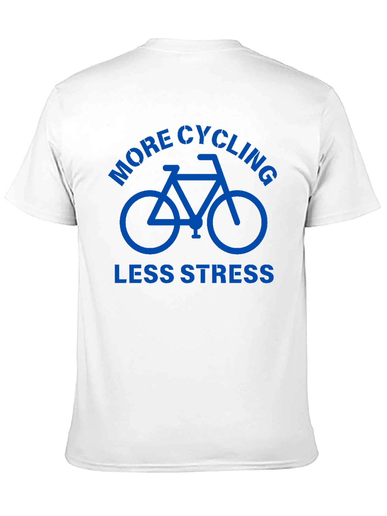 Black More Cycling Less Stress Black T-Shirt view 11