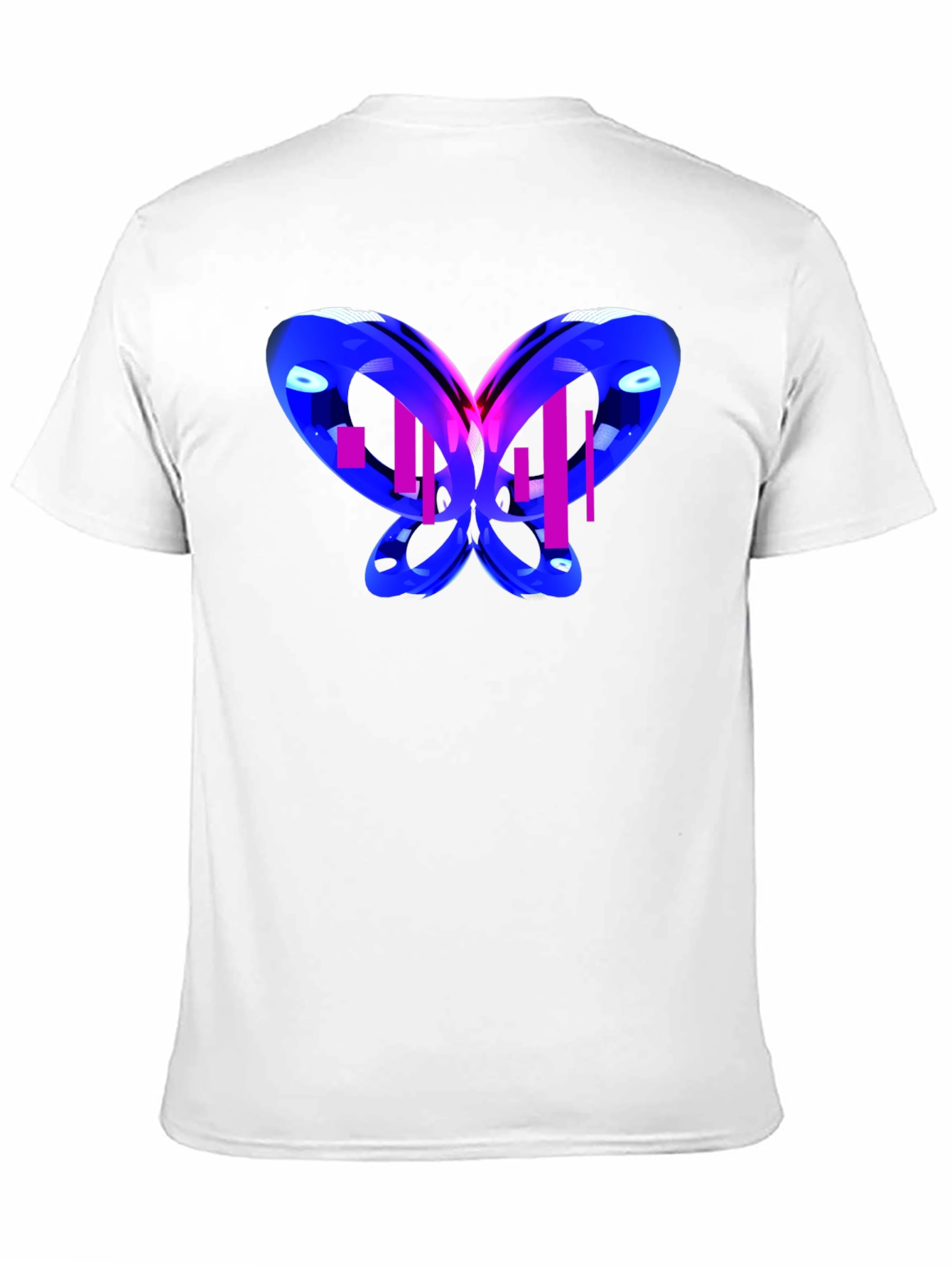 Black Abstract Butterfly Graphic T-Shirt view 11