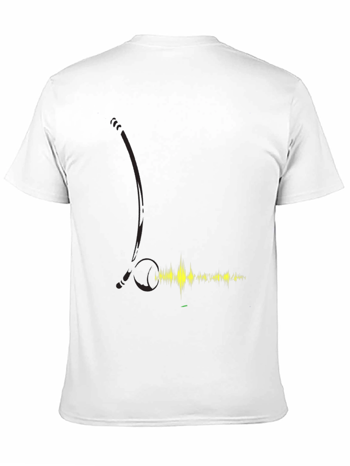 Black Black T-Shirt with Audio Wave Design view 11