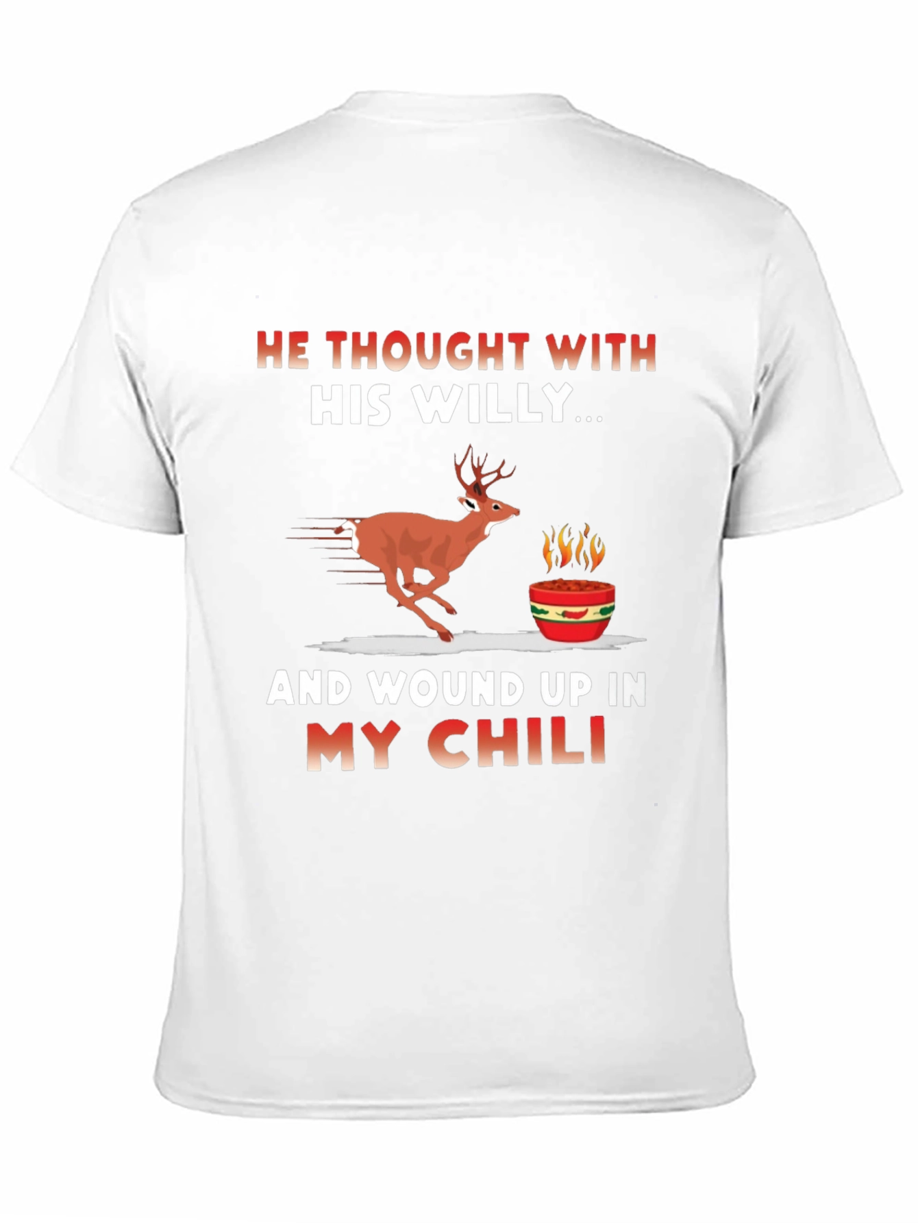 Black Humorous Deer Chili Graphic Tee view 11