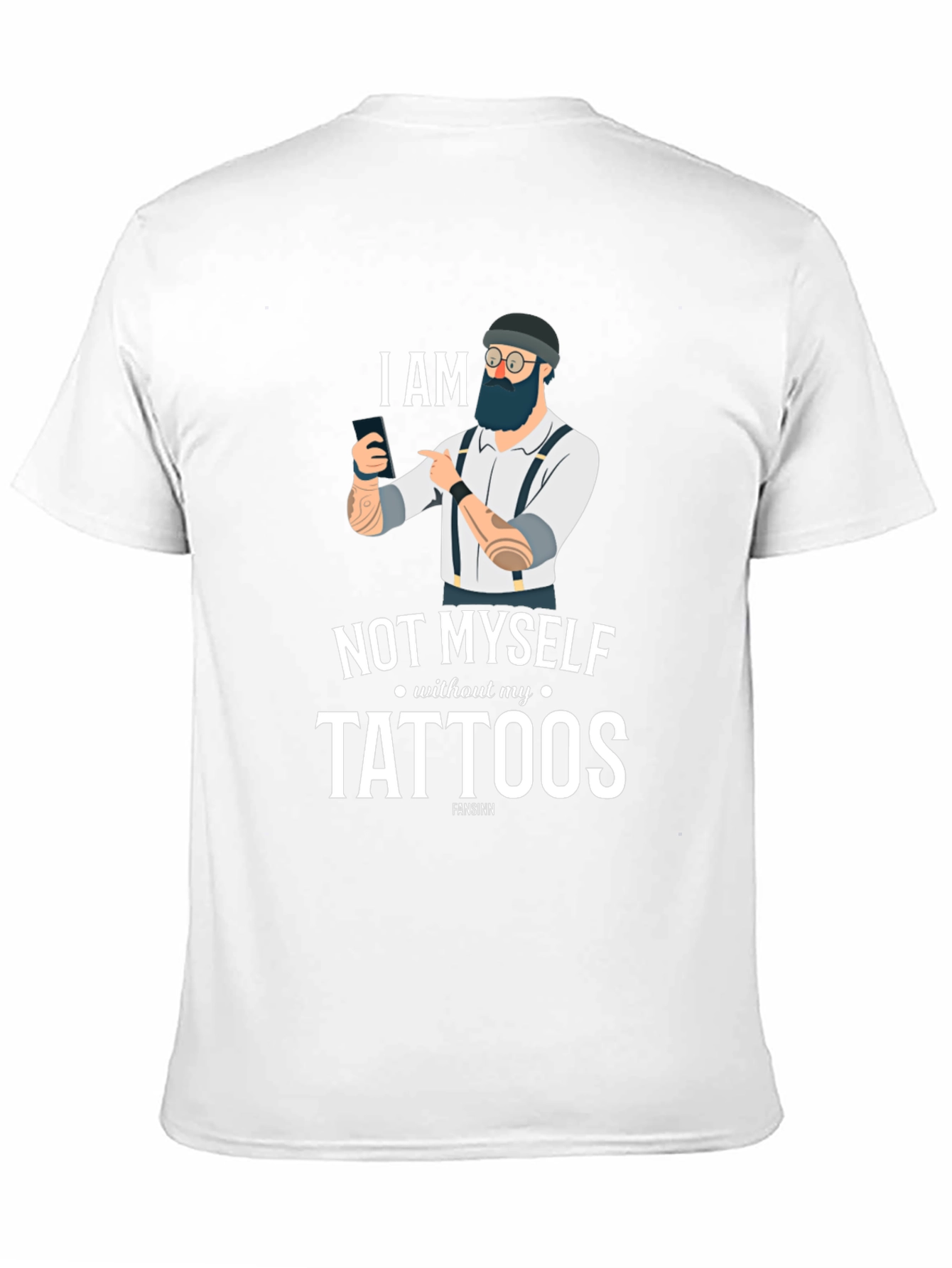 Black I am Not Myself Without My Tattoos Graphic Tee view 11