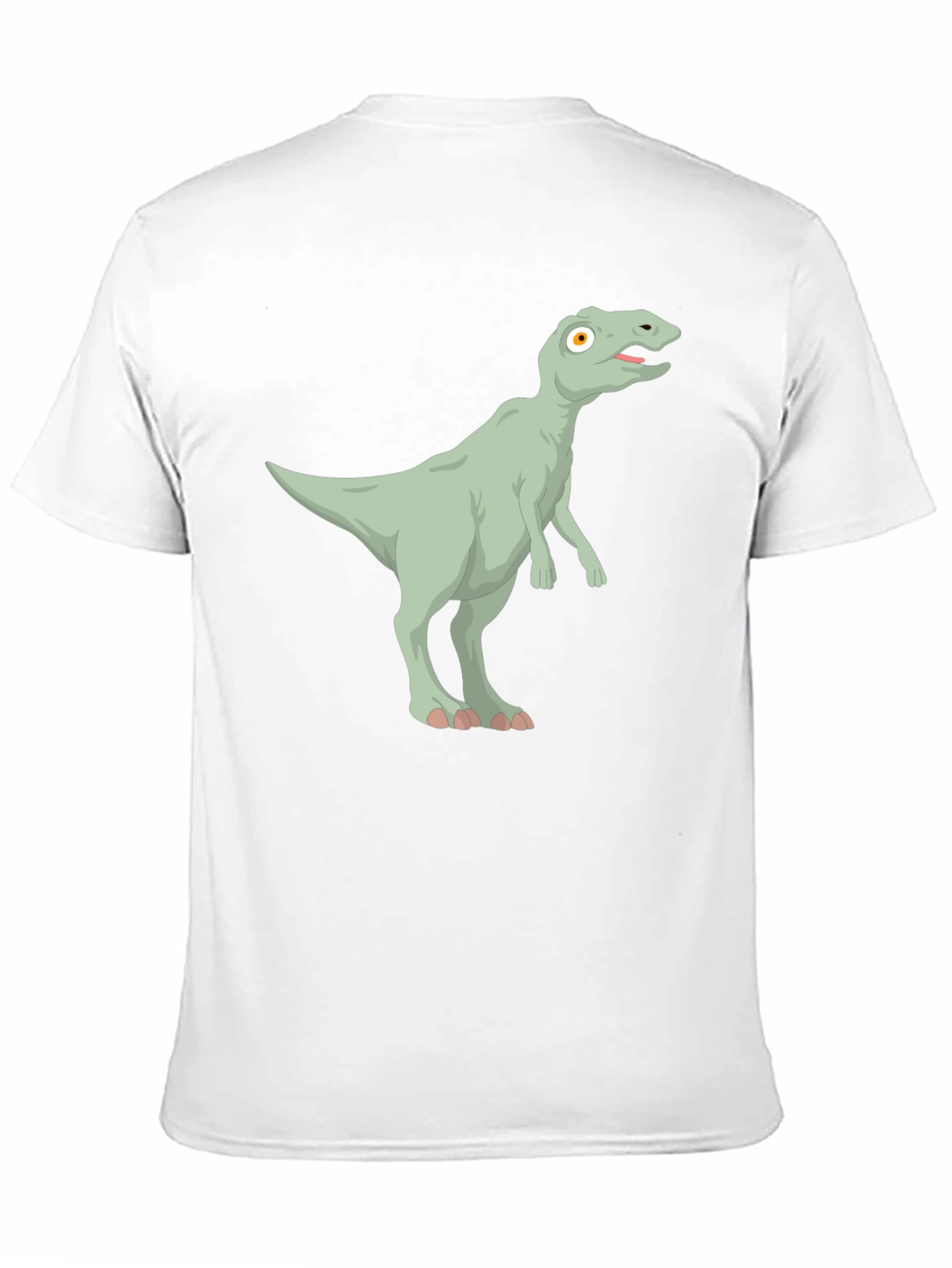 Black Cartoon Dinosaur Graphic Tee - Black Cotton T-Shirt view 11