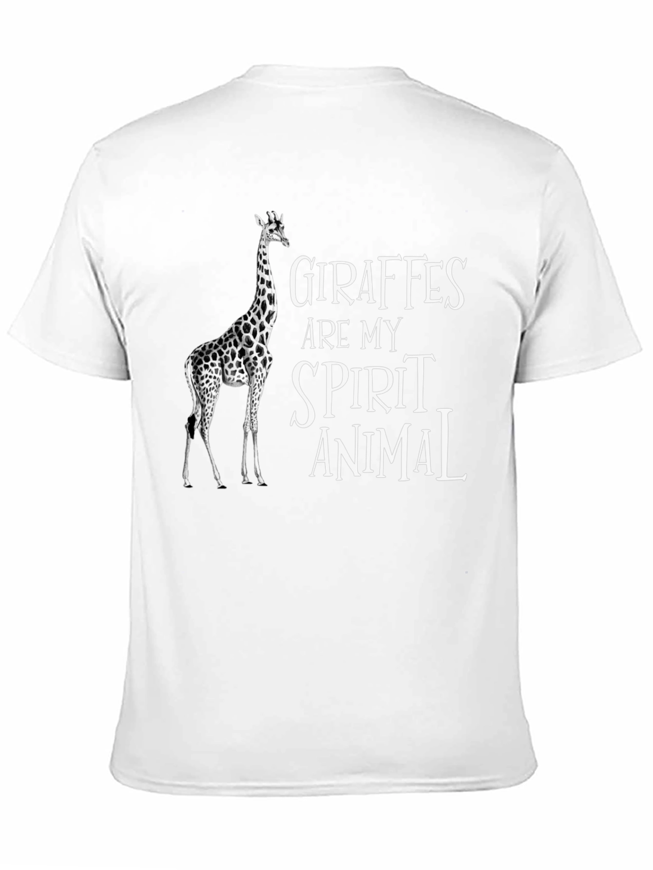Black Giraffes Are My Spirit Animal T-Shirt view 11