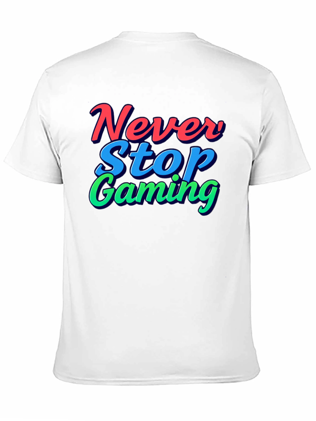 Black Never Stop Gaming T-Shirt - Black view 11