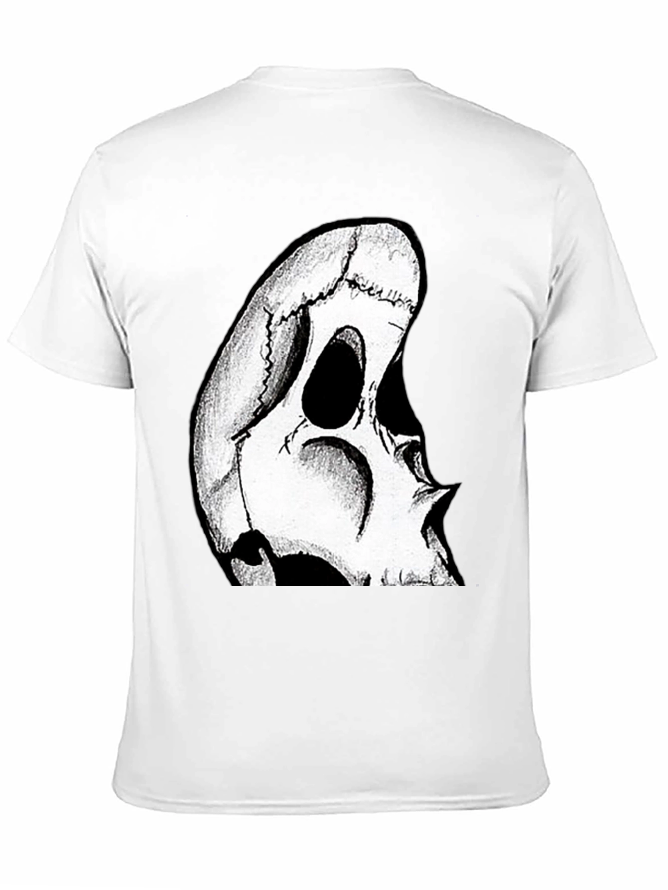 Black Skull Graphic Tee - Men's Black T-Shirt view 11