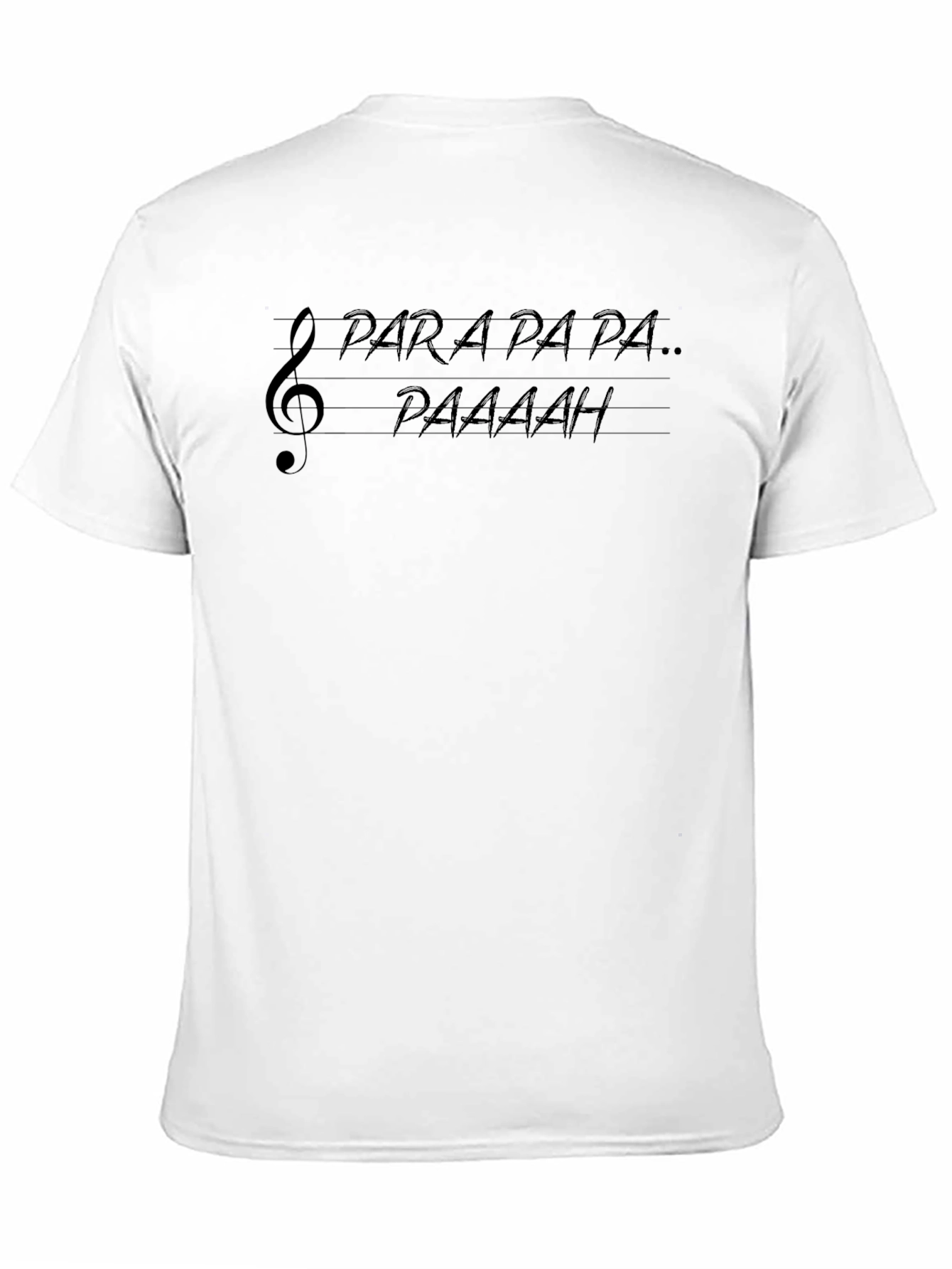 Black Para Pa Pa T-Shirt - Music Treble Clef Graphic Tee view 11