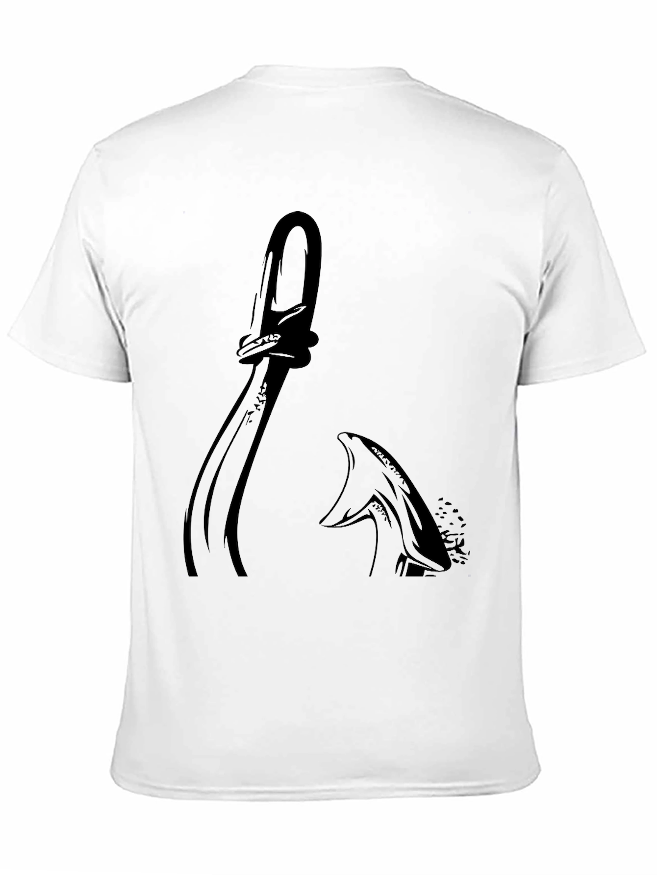 Black Stylized Cleaver Graphic T-Shirt view 11