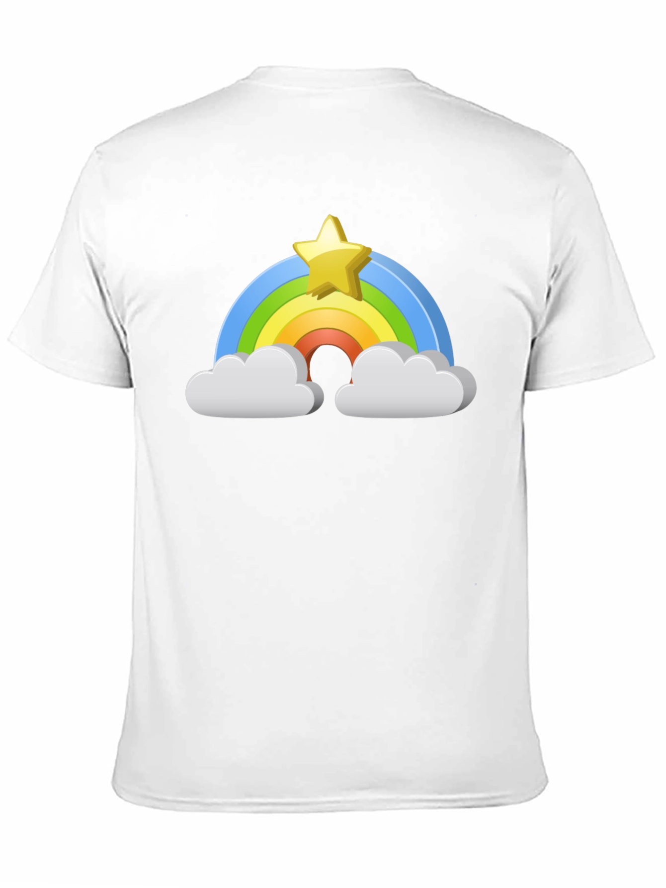Black Rainbow Star Graphic Tee - Black Cotton Comfort view 11
