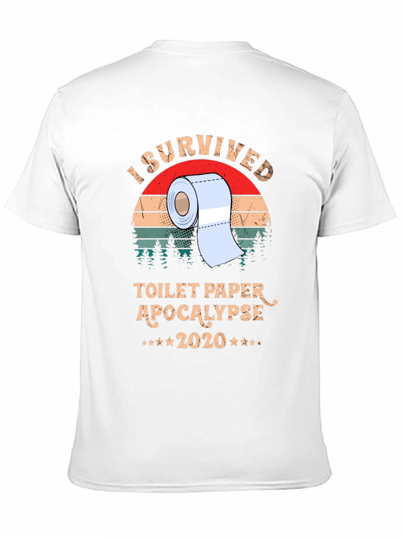 Black I Survived Toilet Paper Apocalypse 2020 T-Shirt view 11