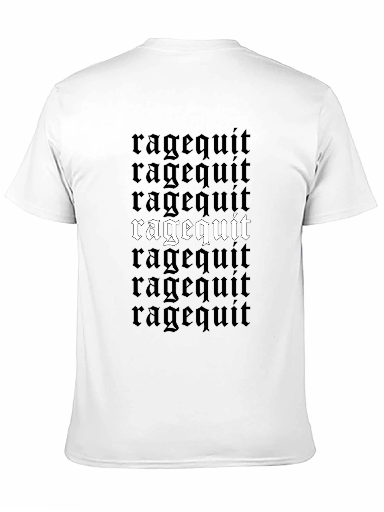 Ragequit Graphic Tee - Black T-Shirt with Bold Text Design - 11