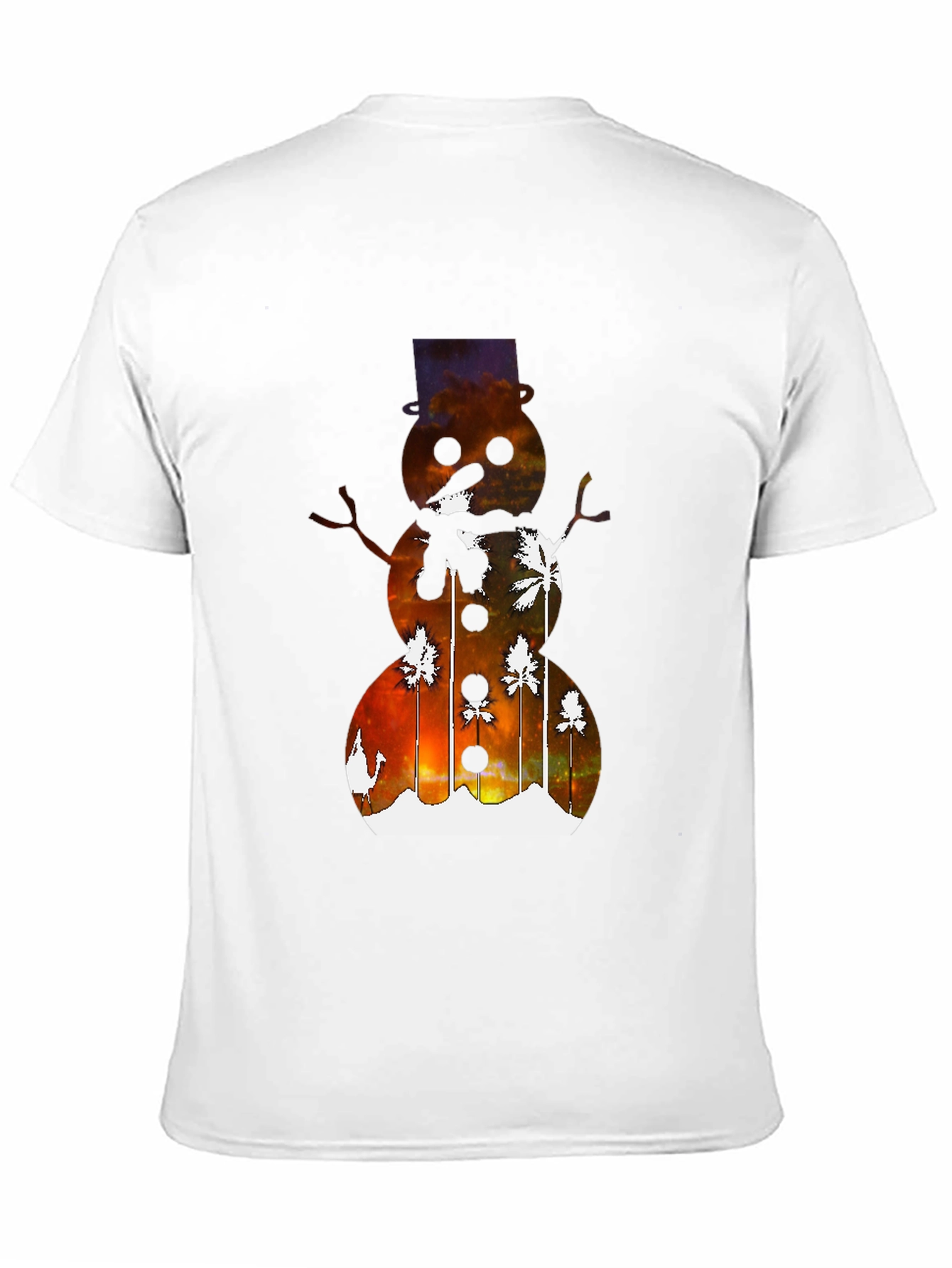 Black Tropical Snowman Graphic Tee - Holiday Fun! view 11