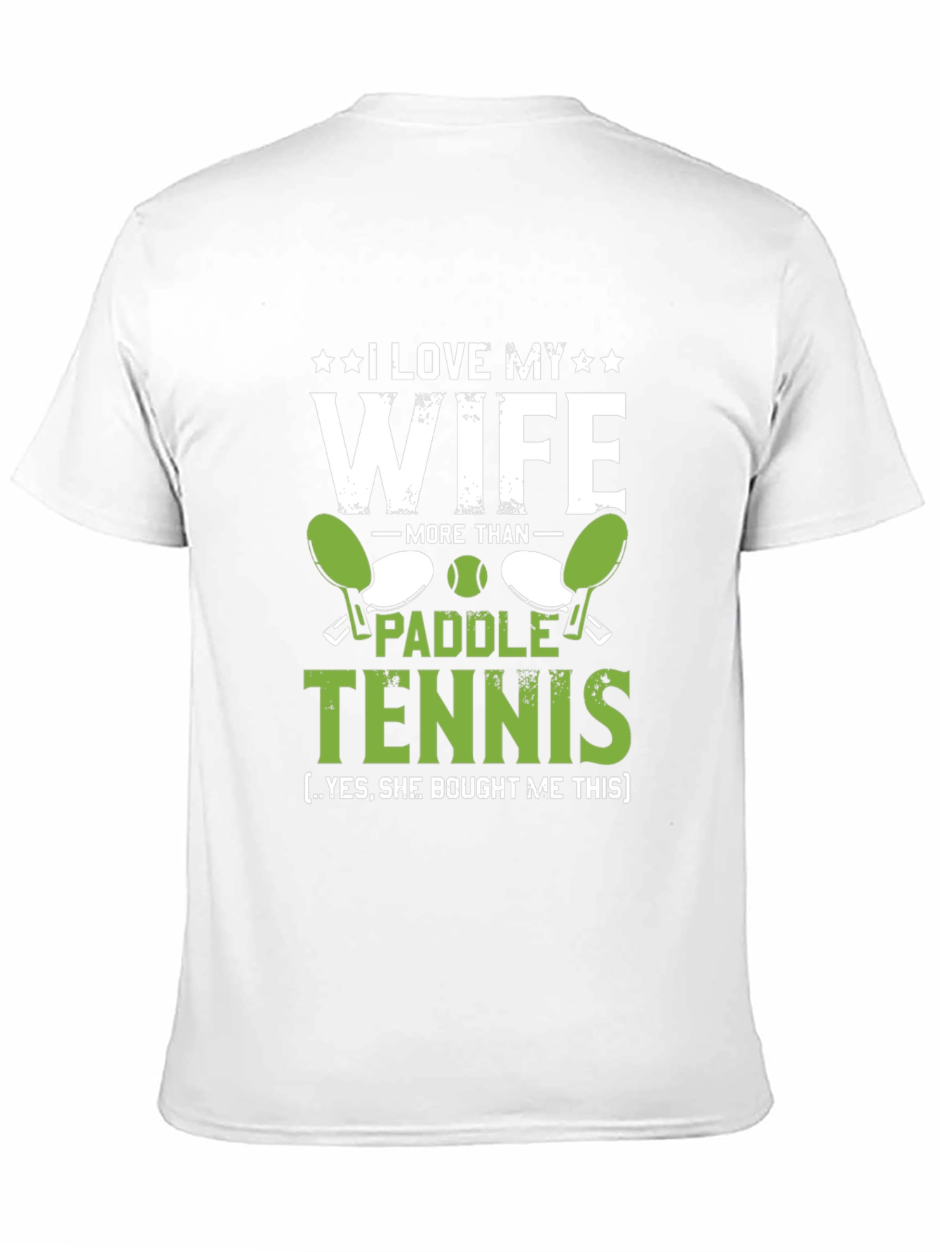 Black I Love My Wife Paddle Tennis Graphic T-Shirt view 11